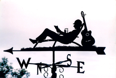 Guitarist Relaxing weathervane